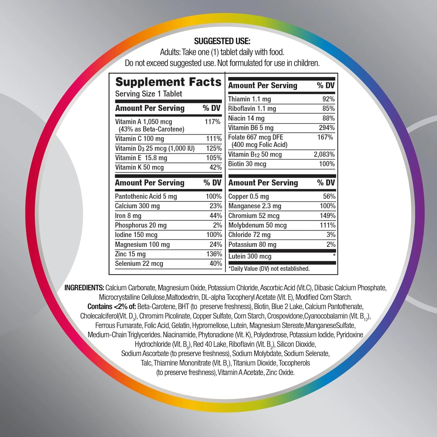275 Tablets Multivitamin Supplement F35159