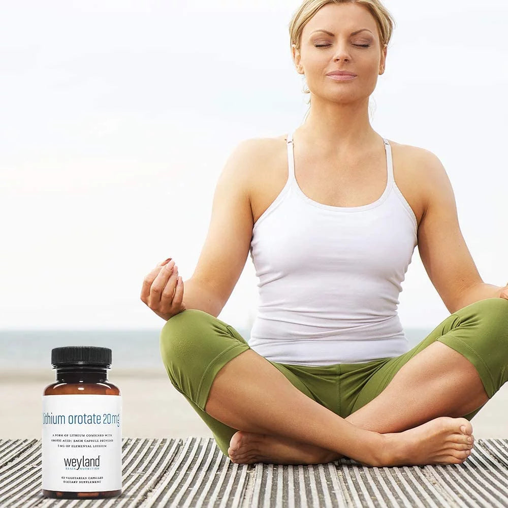 Lithium Orotate 20mg, 60 Vegetarian Capsules F801387