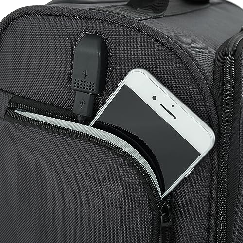 Black 15" Carry-On Luggage J482