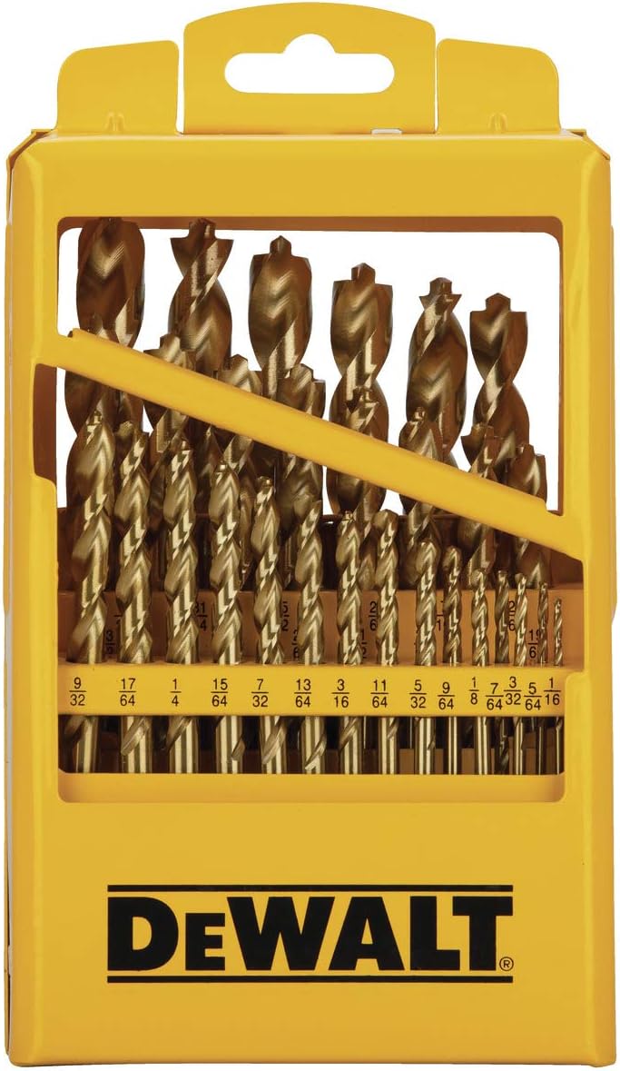 29-Piece Titanium Nitride Coated Drill Bit Set K81644