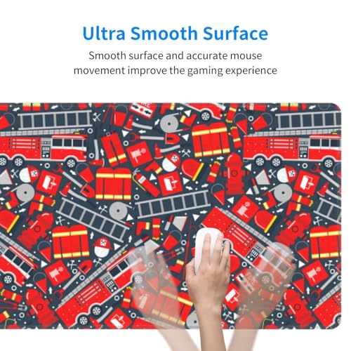 Large Gaming Mouse Pad 31.5 x 11.8in Desk Keyboard Pad with Non-Slip Rubber Base Stitched Edges K86272