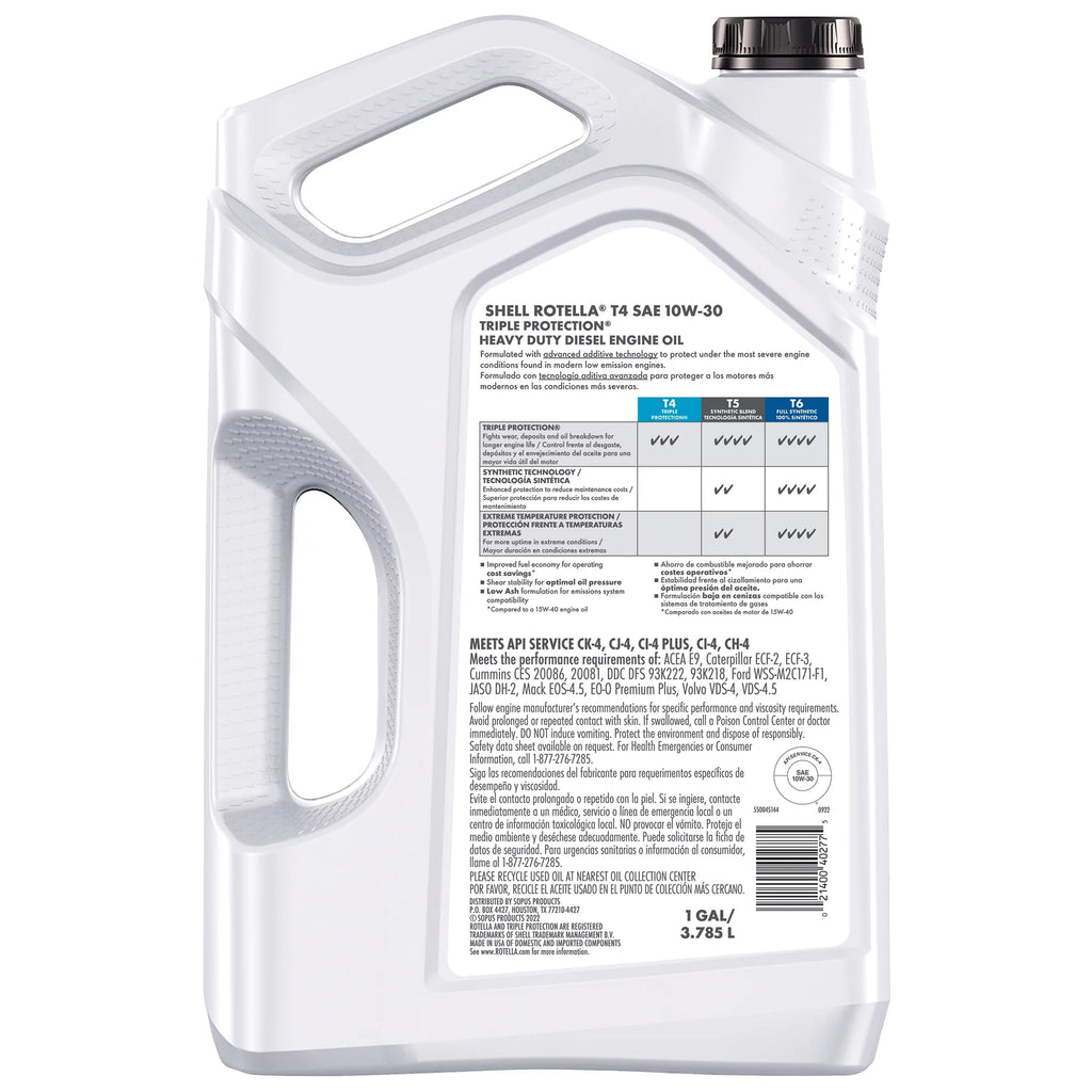 10W-30 Diesel Motor Oil, 1 Gallon, 3-Pack D335
