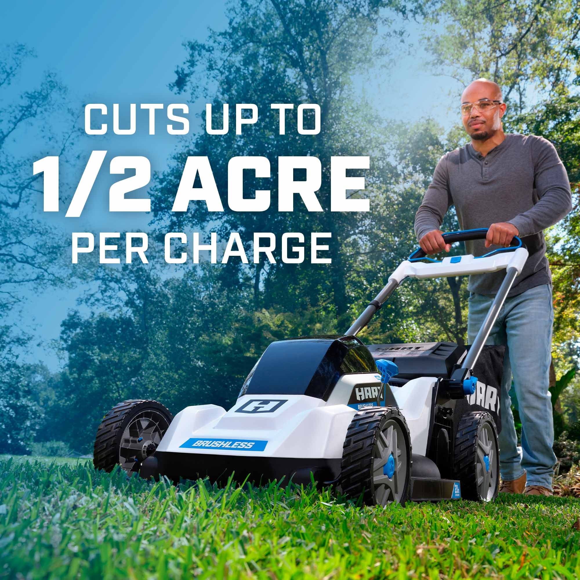 40-Volt 20-inch Cordless Brushless Push Mower Kit with 6.0Ah Lithium-Ion Battery U911526