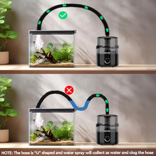 4L Reptile Humidifier Fogger with Double Hoses E5684