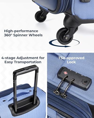 Gray 20 inch Softside Carry-On Luggage with Spinner Wheels N517933