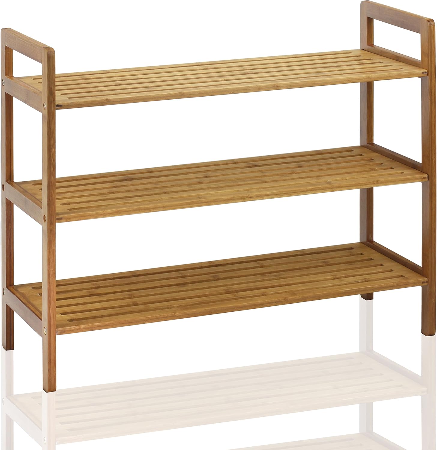 Natural Bamboo 3-Tier Shoe Rack F247