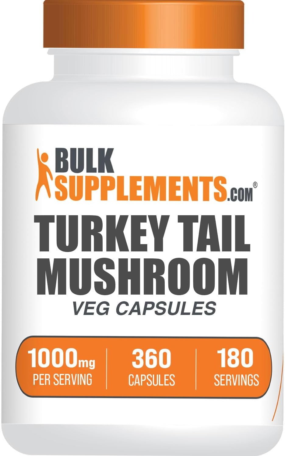 Turkey Tail Mushroom Capsules, 360 Veg Capsules N56458