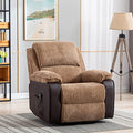 Brown Flannel Fabric Power Recliner Chair J667