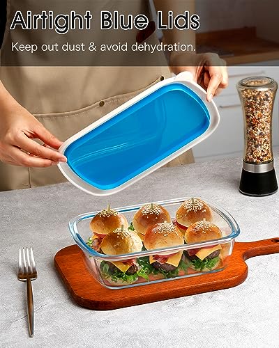 3 QT Rectangle Glass Baking Dish with Lid W312