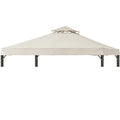 Beige 10x10 FT Gazebo Canopy Replacement Cover with Air Vent O5821