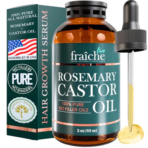 Rosemary Oil for Hair Growth (2oz) with Cold Pressed Castor Oil Y734