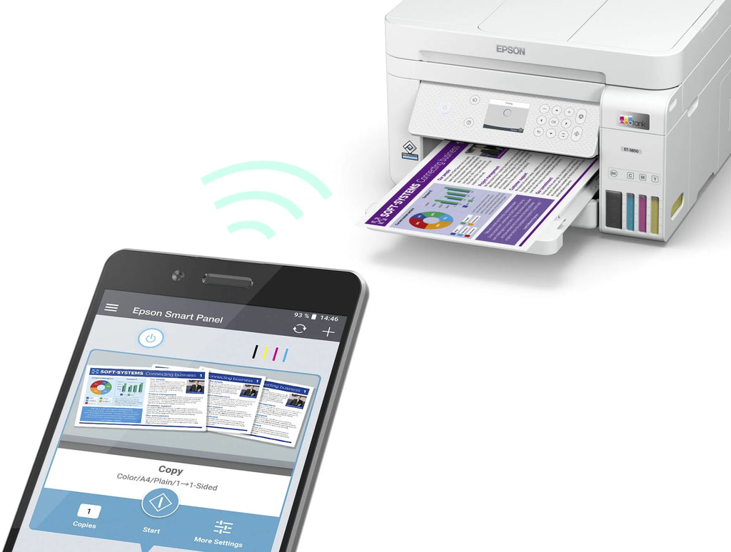 White All-in-One Inkjet Printer with Scanner, Copier I7755