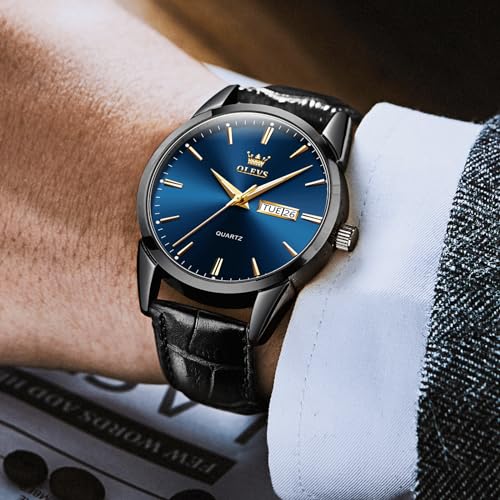 Brown Black Leather Strap Analog Quartz Dress Watch C22113