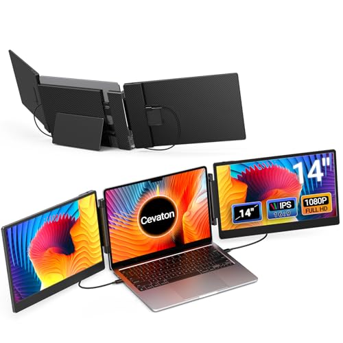 15.6" FHD 1080P IPS Triple Portable Monitor with Built-in Stand and Dual Speakers K838842