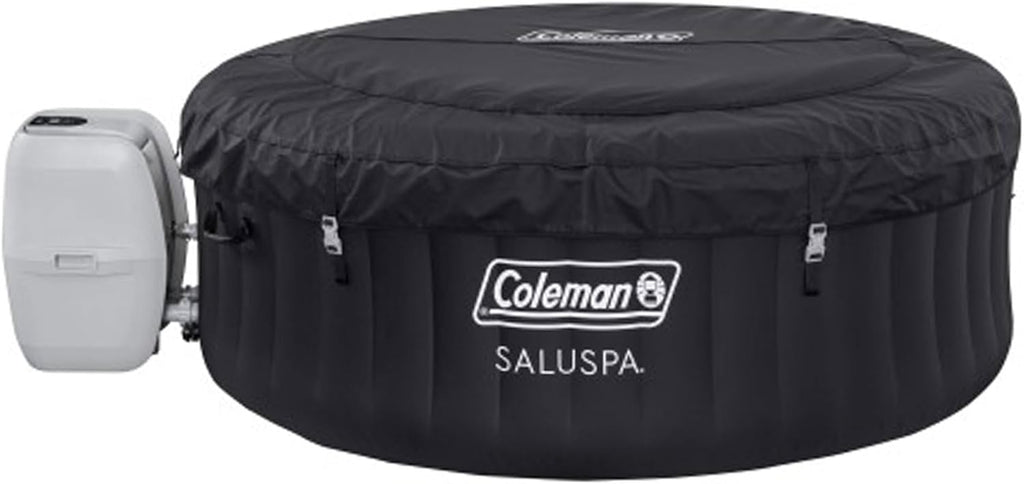 Black 4 Person Inflatable Round Hot Tub with 60 Air Jets I10020