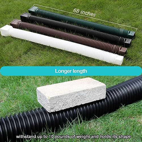 4 pack Flexible Rain Gutter Downspout Extensions Black A224282