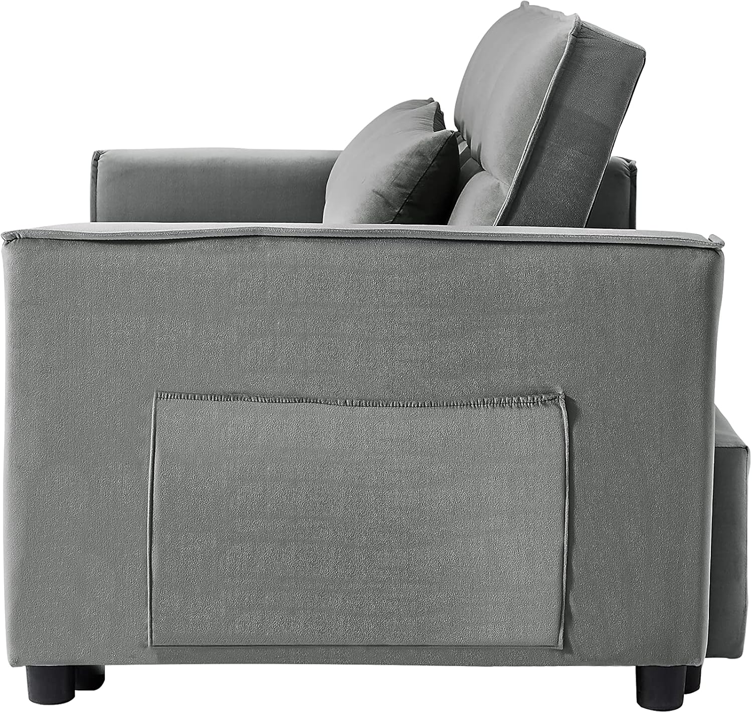 Grey 3 in 1 Convertible Sleeper Sofa Bed V7092