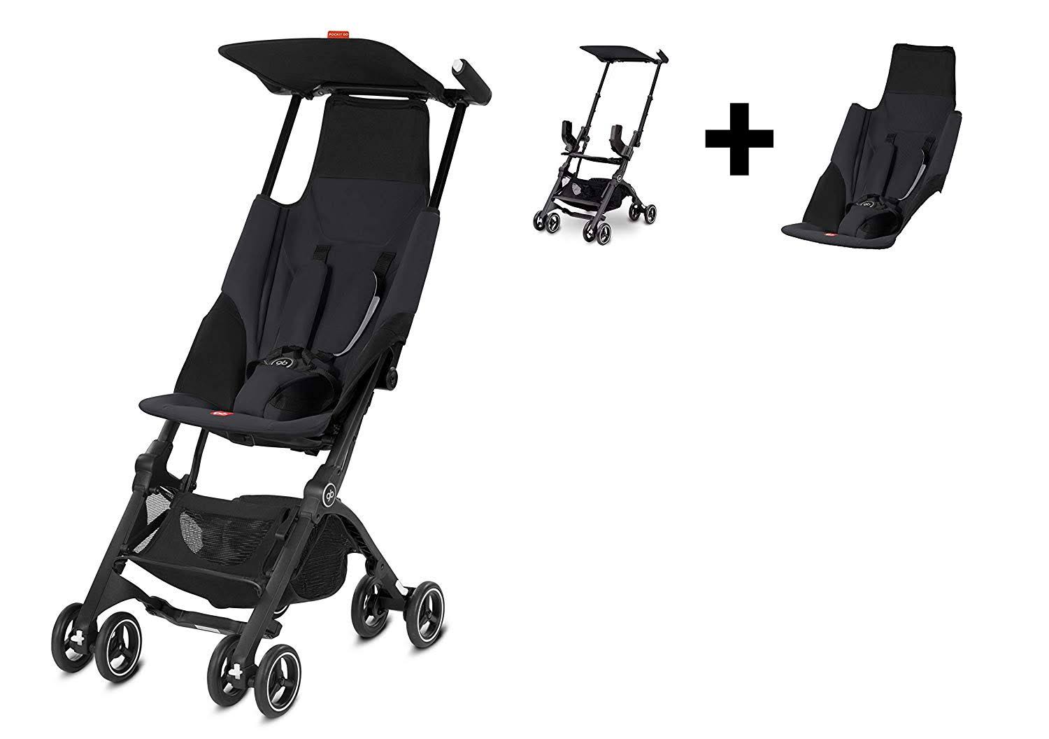 Ultra Compact Lightweight Stroller Satin Black O10477