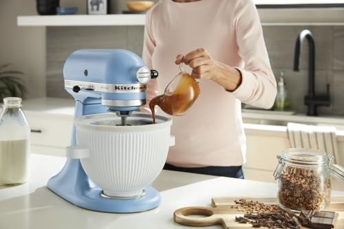 White 2 Quart Ice Cream Maker Attachment for Stand Mixer J1640