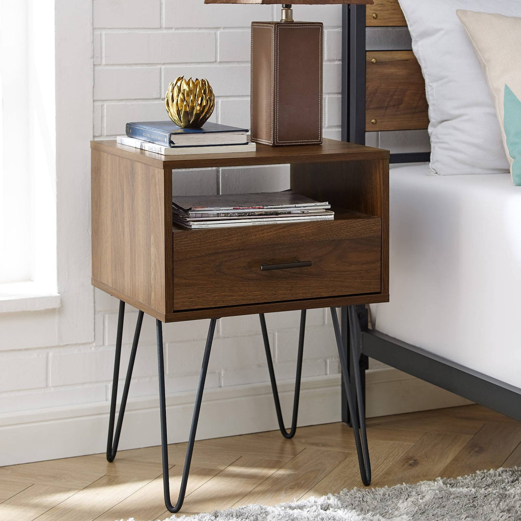 Dark Walnut Single Drawer Side Table K864