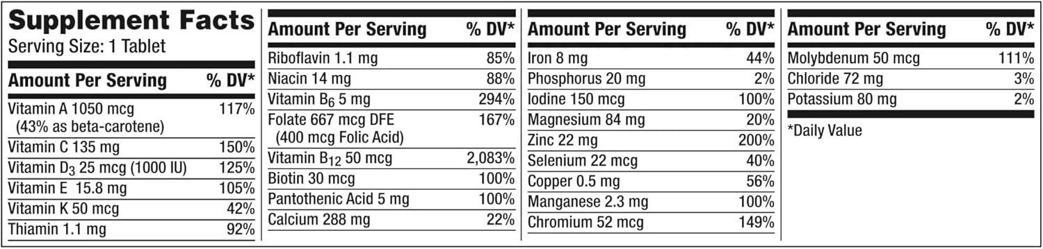 275 Tablets Multivitamin Supplement F35159