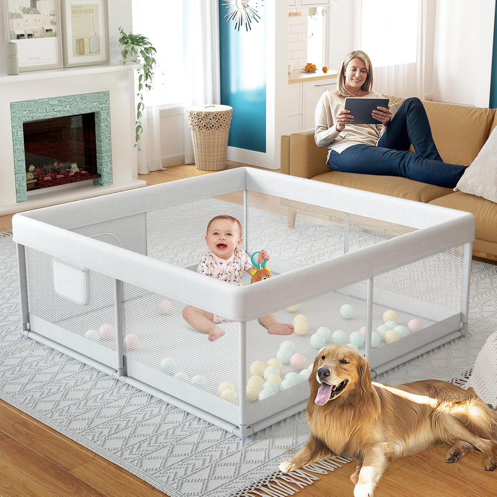 47x47inch Baby Playpen with Safety Non-Slip W795