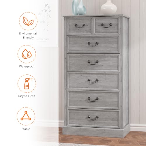 7 Drawers Wood Dresser Chest of Drawers T920062