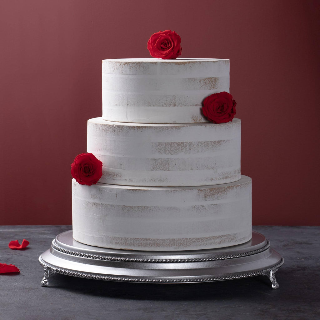 16 inch Round Silver Cake Stand S8134
