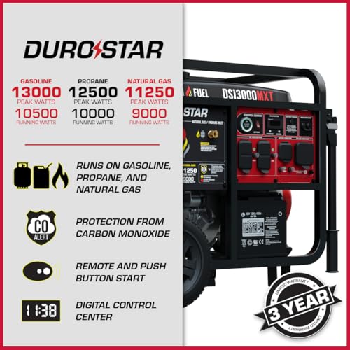 13,000-Watt 500cc Dual Fuel Portable Generator T21103