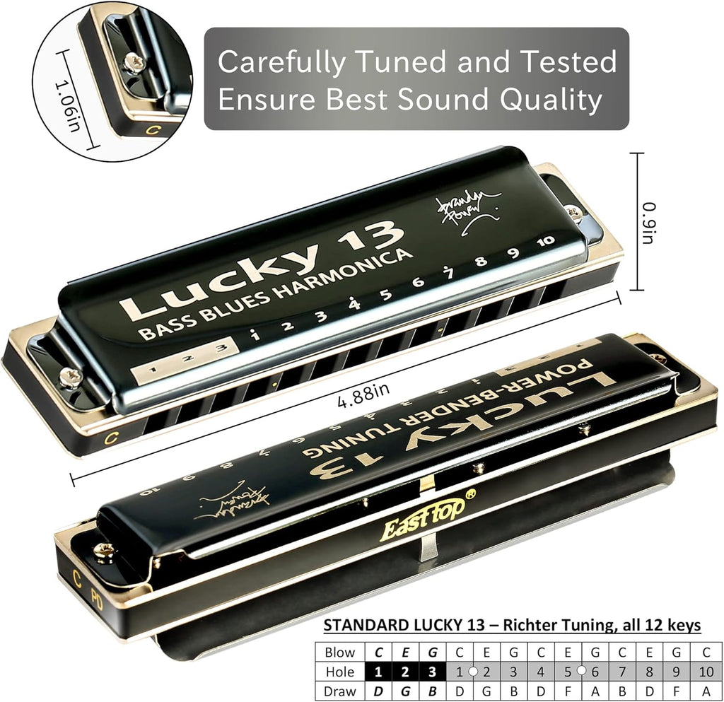 13 Holes Diatonic Harmonica C key Q794