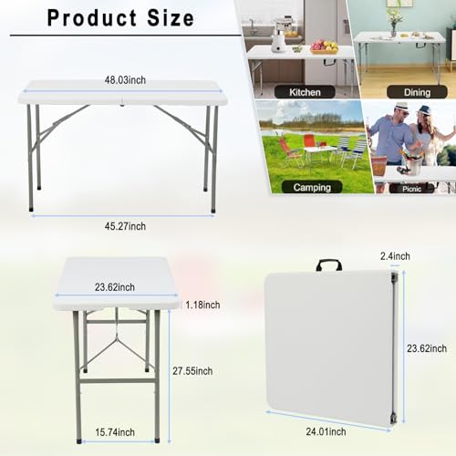 White Plastic Folding Table D53558