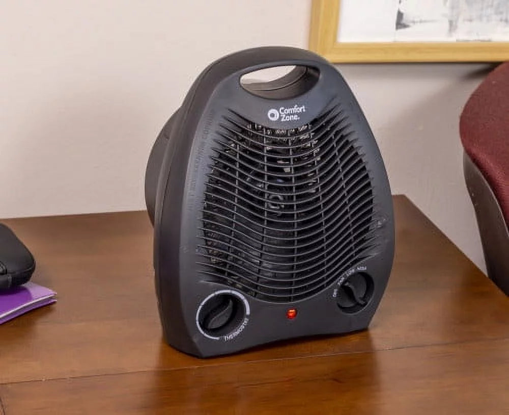 Black Fan-Forced Electric Portable Space Heater G9734