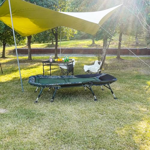Oversized Folding Camping Cot with Mattress and Carry Bag, Green B339