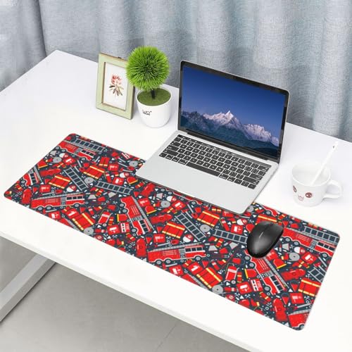 Large Gaming Mouse Pad 31.5 x 11.8in Desk Keyboard Pad with Non-Slip Rubber Base Stitched Edges K86272