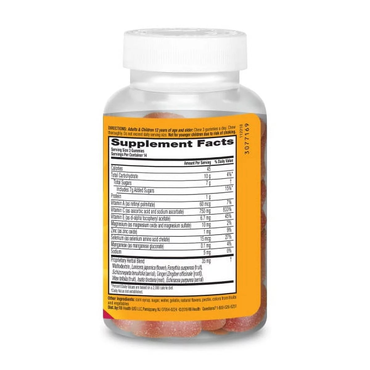 42 count Mixed Berry Gummies with Vitamin C and Minerals W131090