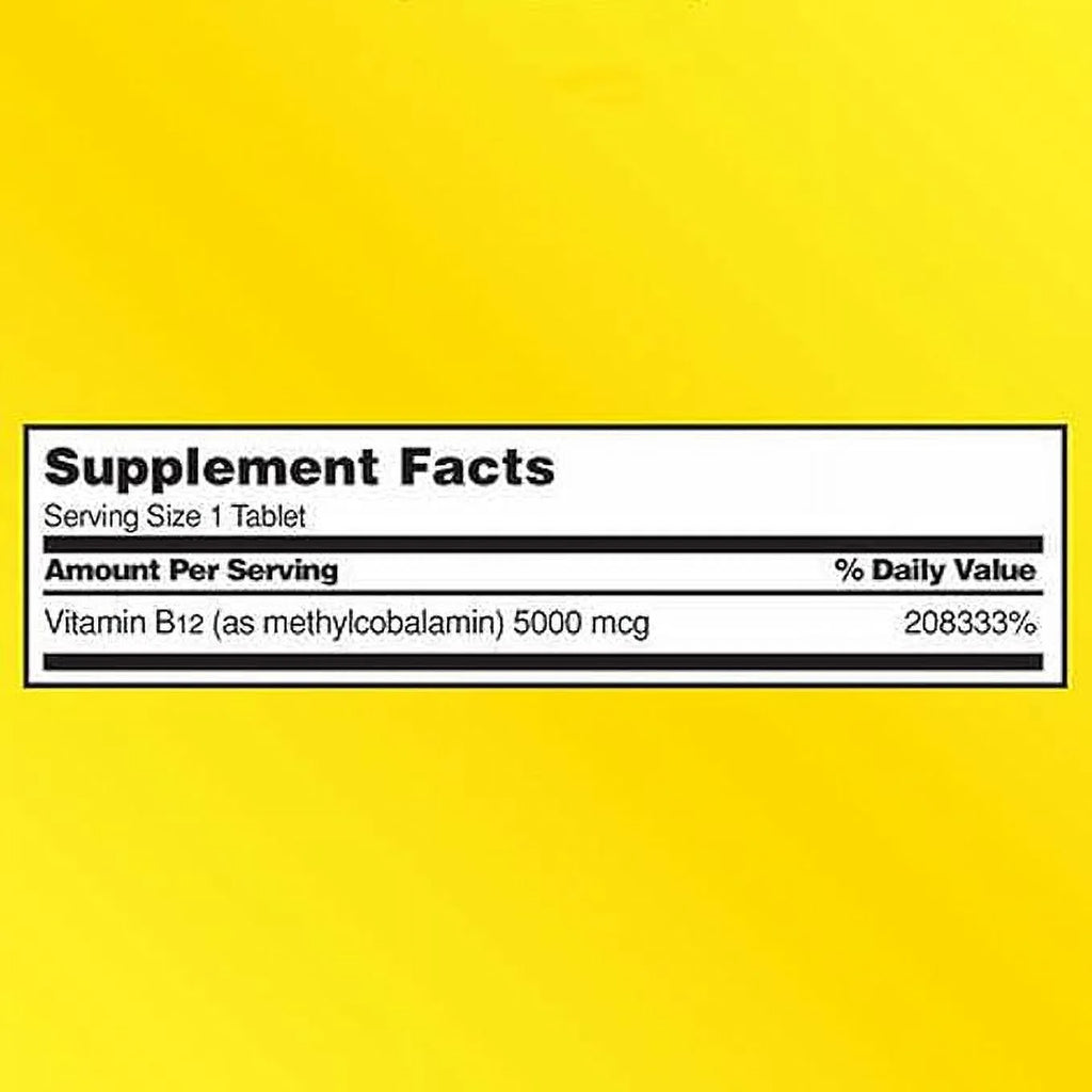 Vitamin B12 5000 mcg Tablets - 300 Count, Cherry Flavored S47060