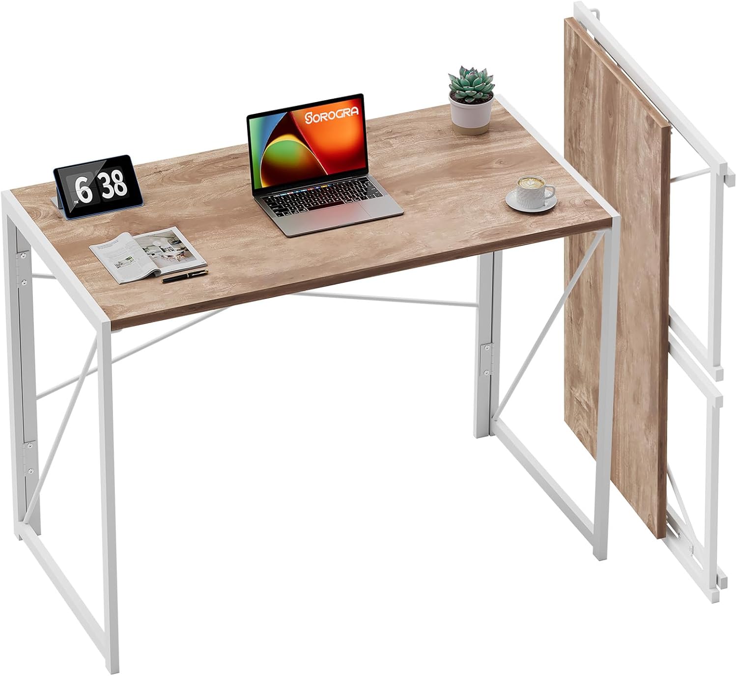 31.5 inch Folding Desk with Led Lights W2462