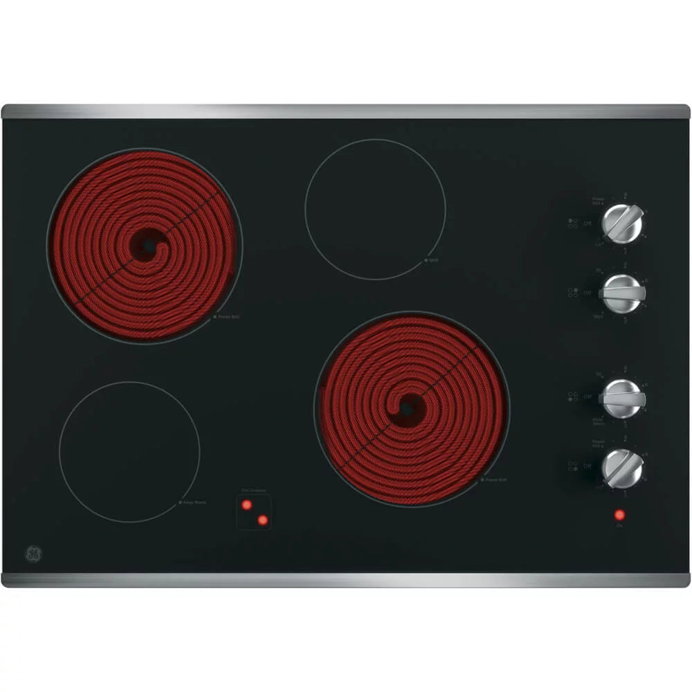 30 inch Stainless 4 Burner Electric Cooktop P90075