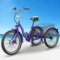 24Inch Adult Electric Tricycles 3 Wheel Electric Bike, 15.5 mph 500W Electric Trikes, 7-Speed, 36V Removable Lithium Battery B6401