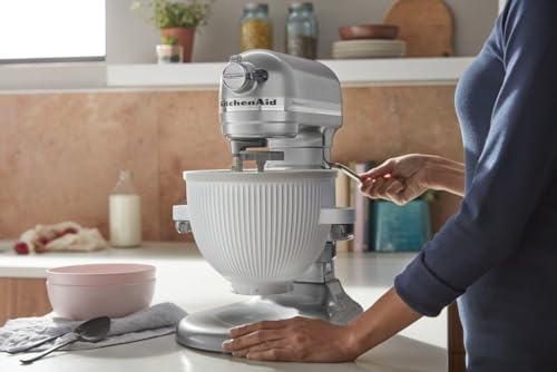 White 2 Quart Ice Cream Maker Attachment for Stand Mixer J1640