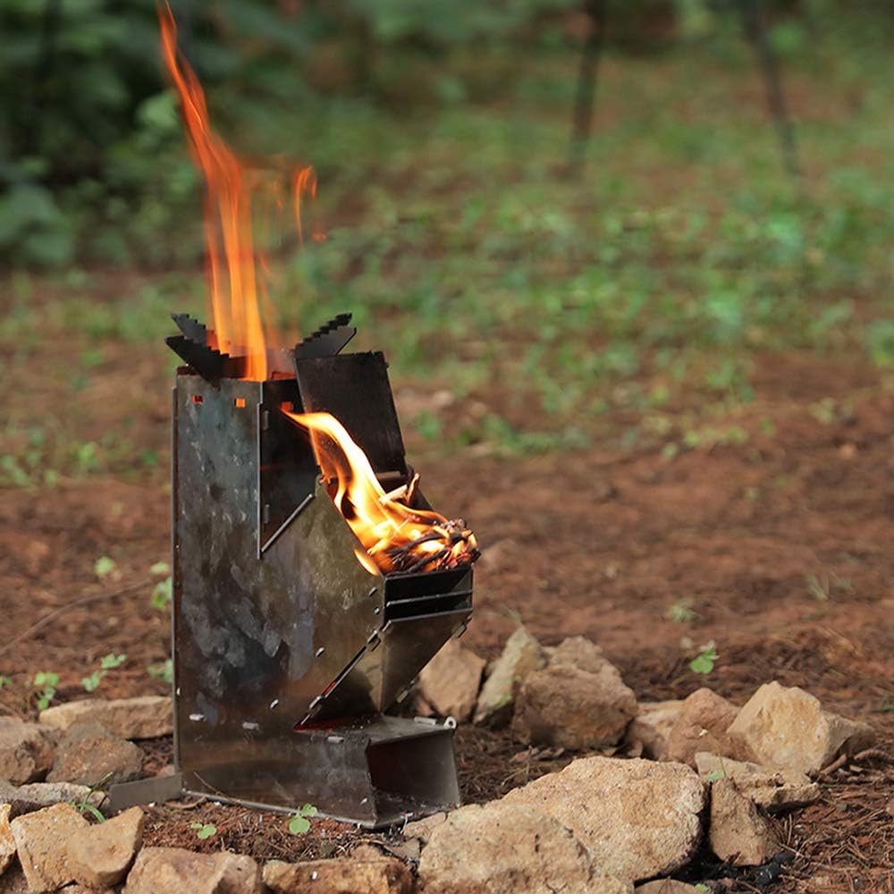 Collapsible Stainless Steel Wood Burning Camping Stove D4933