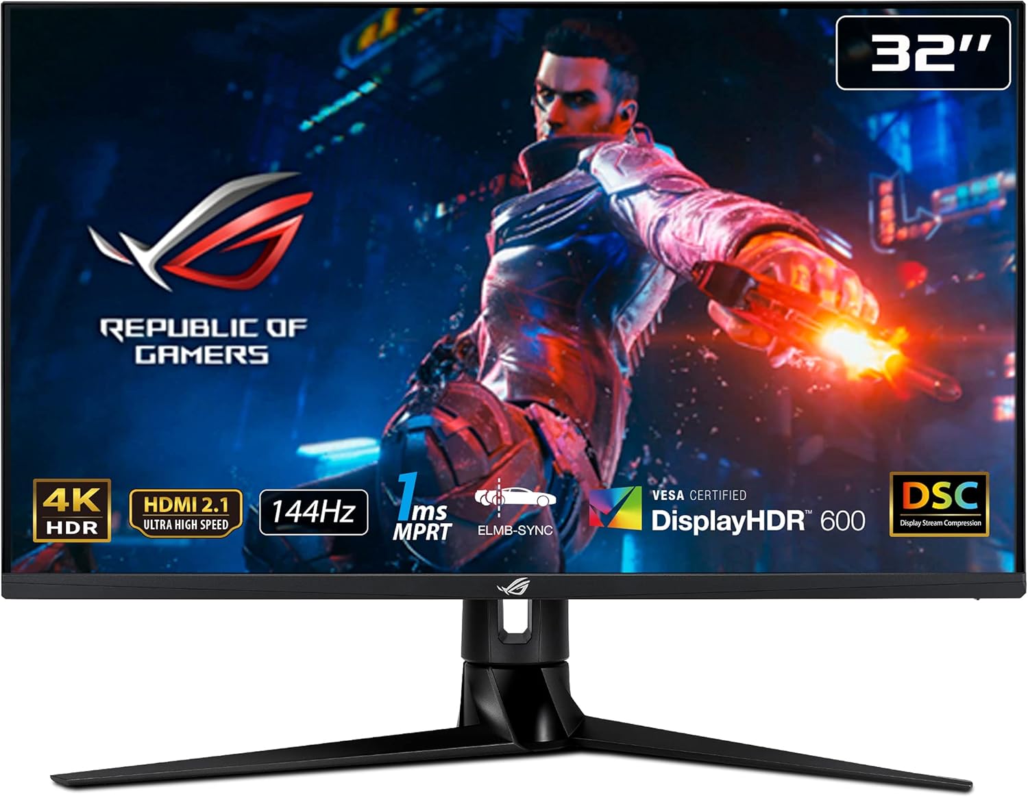 32” 4K HDR 144Hz Gaming Monitor, UHD (3840 x 2160), IPS, 1ms, G-SYNC Compatible, DisplayPort, USB A306967