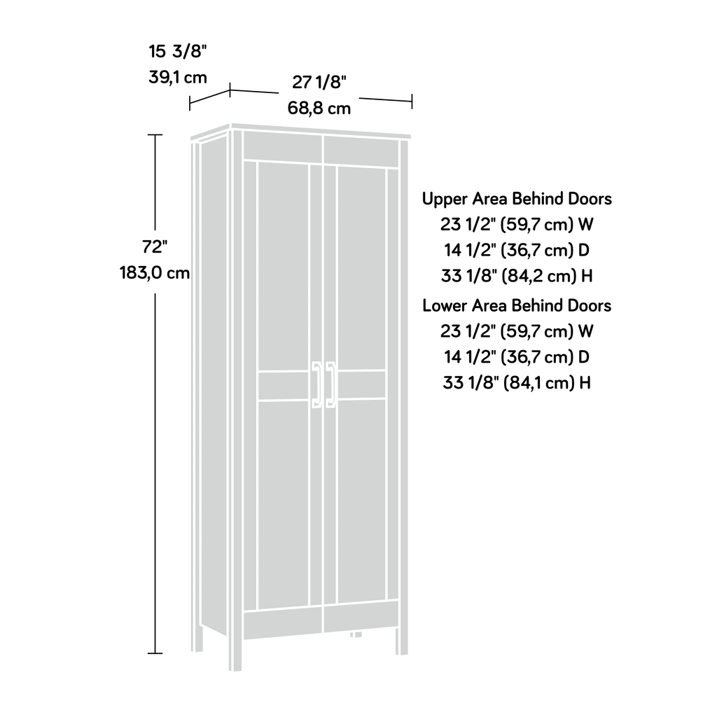 Rural Pine Finish Two-Door Storage Cabinet W665