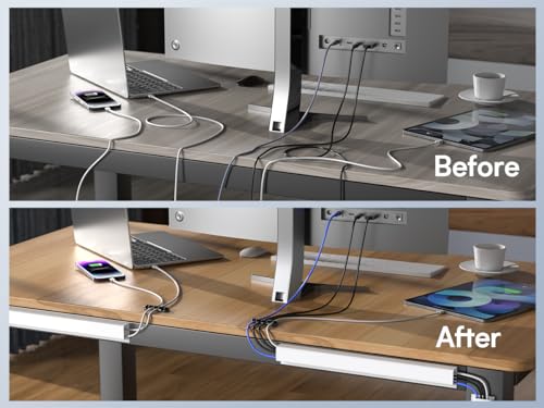 4 Pack Cable Management Under Desk J-Channel Cord Organizer 4X15.7in M999804