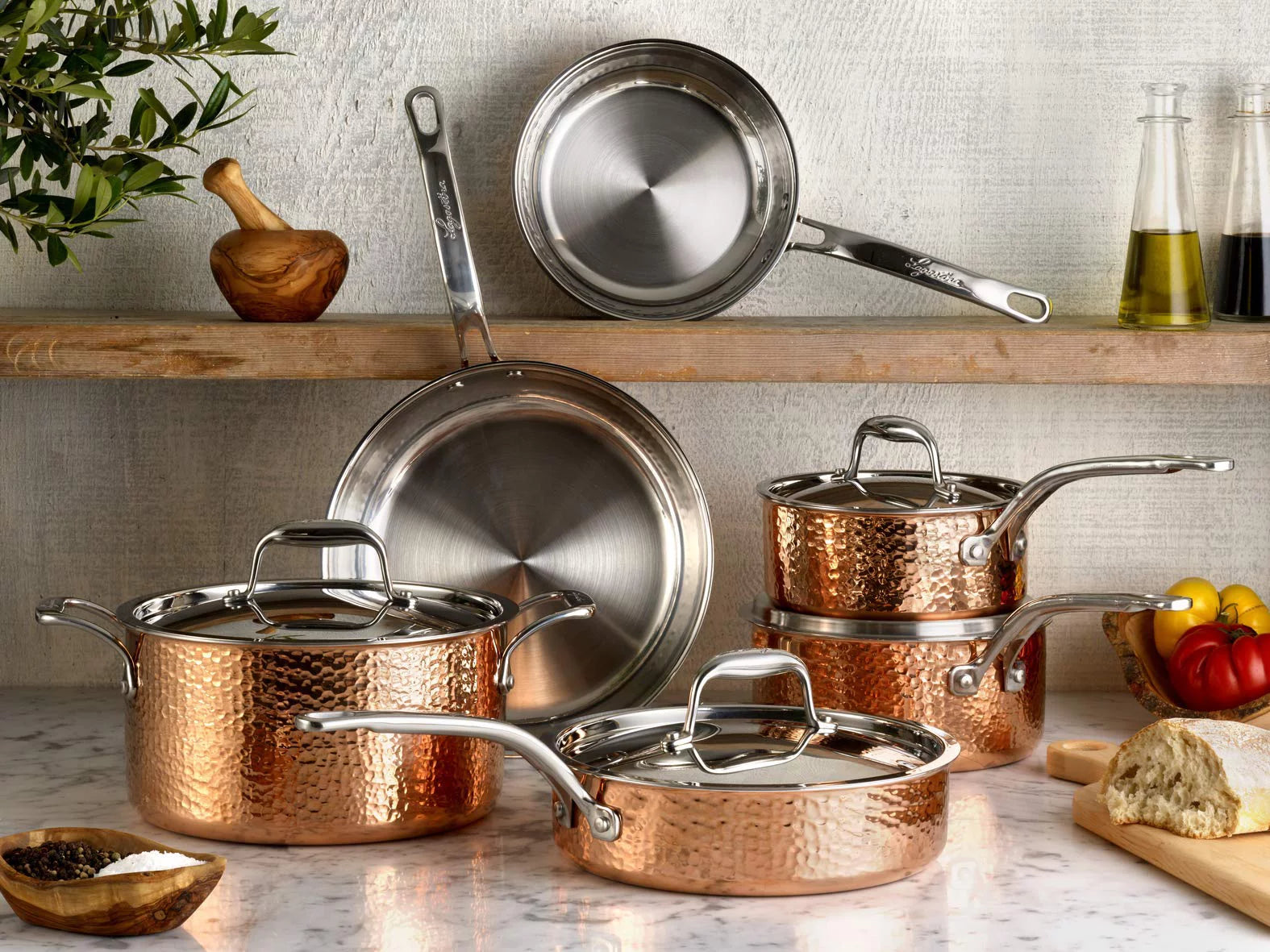 5-Quart Stainless Steel Hammered Stockpot Cookware N584
