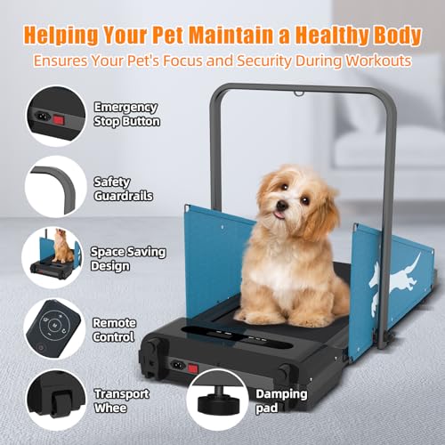 Dog Treadmill Pet Running Machine SlatMill for Small Medium-Sized Dogs Pet Fitness Treadmill Easy to Move 220 LBS O147