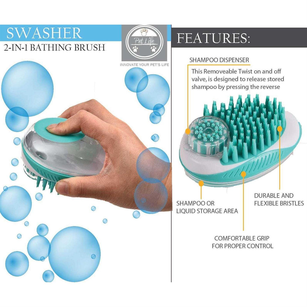 Pet Shampoo Dispensing Massage and Bathing Brush M279