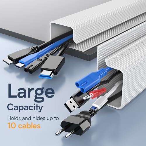 4 Pack Cable Management Under Desk J-Channel Cord Organizer 4X15.7in M999804