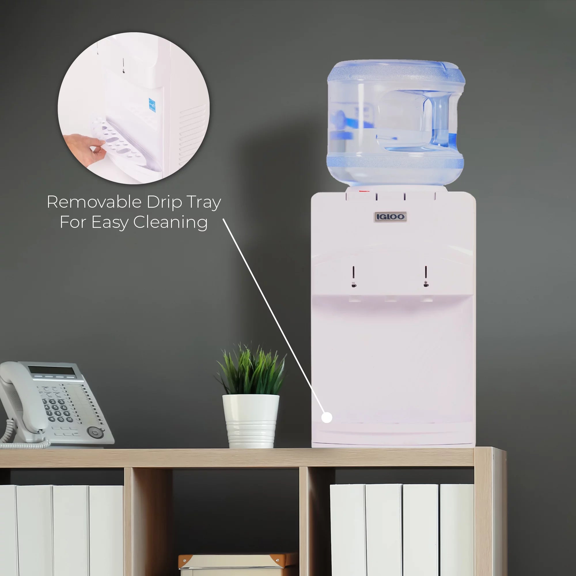 White Countertop Hot and Cold Water Dispenser B519