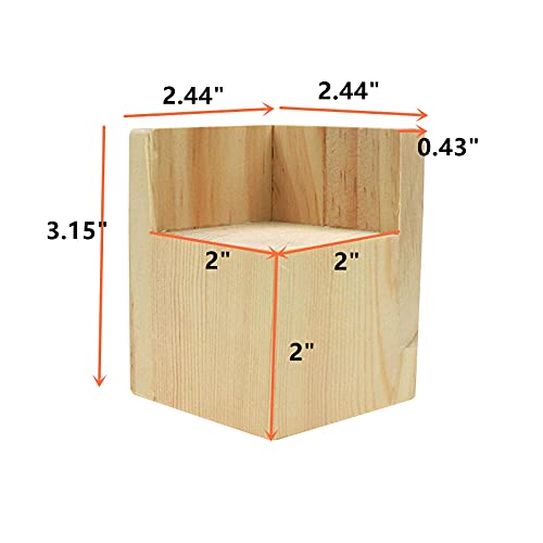 Set of 4 Solid Wood Bed Risers 3.15 Inches S738908